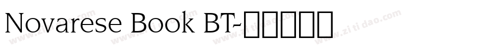 Novarese Book BT字体转换